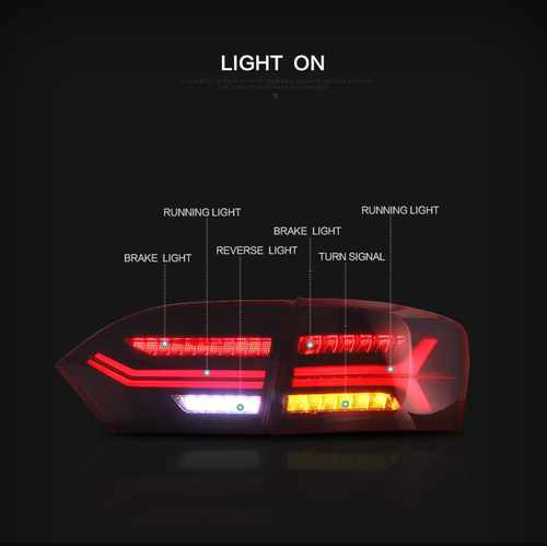 Світлодіодні задні ліхтарі LED для Volkswagen Jetta Mk6 2012-2015