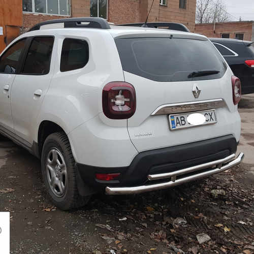 Захист заднього бампера подвійна для Renault Duster 2018+