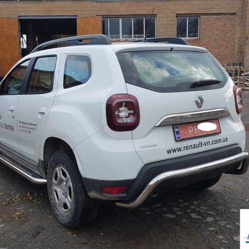 Захист заднього бампера скобою для Renault Duster 2018+