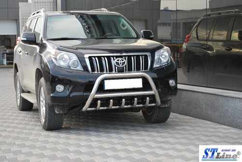 Кенгурятник з перемичкою і грилем D60 для Toyota Prado 150 09-13