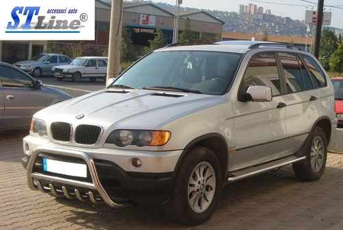 Кенгурятник з перемичкою і грилем D60 для BMW X5 2004-2006