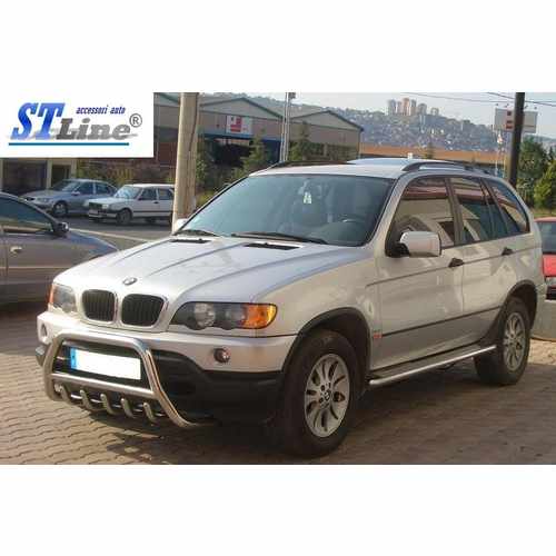 Кенгурятник з перемичкою і грилем D60 для BMW X5 2004-2006