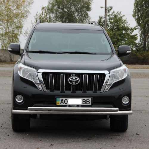 Захист переднього бампера подвійний d60/42 для Toyota Land Cruiser 150 (2009-2013, 2013-)