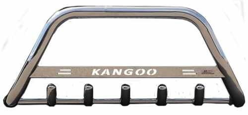 Кенгурятник з написом і грилем D51 для Renault Kango 2008+ (WT004)