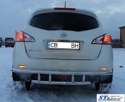 Захист заднього бампера подвійна для Nissan Murano 09-