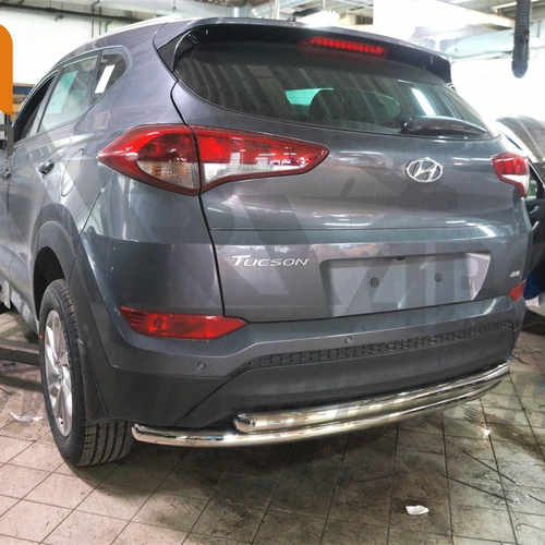 Захист заднього бампера Hyundai Tucson (2015-) (подвійна) d60/60