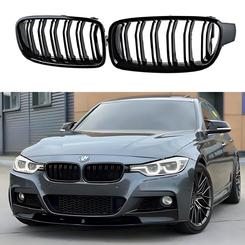 Решітки радіатора ніздрі M3 стиль BMW 3 series F30 F31 чорний глянець 2шт.