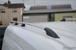 Рейлінги на дах з металевими кріпленнями Ford Connect 2004-2011 ДОВГА БАЗА 2007-2015 колір під хром (полірований алюміній)