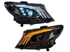 Full led фары стиль Maybach Mercedes Benz W447 Vito / V-class / Metris (левая+ правая) комплектные с блоками