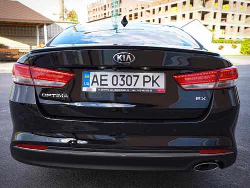 Спойлер лип Kia Optima 2016 - ABS пластик, колір чорний глянець