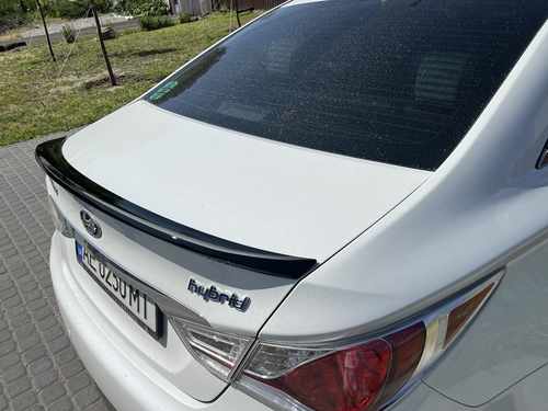 Спойлер лип Hyundai Sonata YF 2010-2015 ABS пластик, колір чорний глянець
