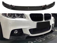 Накладка переднього бампера обвіс  M performance BMW 5 series F10 F11 2010-2016 абс пластик, чорний глянець