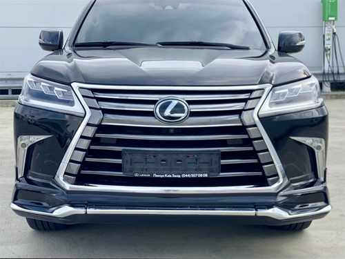 Обвіс тюнінг переднього бампера Lexus LX 570 2015-2022 колір чорний 202