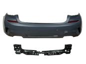 Задній бампер у зборі M paket BMW 3 series G20 2018-2023 під широкі вихлопні