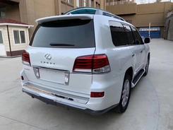 Спідниця обвіс заднього бампера F-Sport Lexus LX 570 2012-2015 колір білий