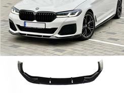 Накладка переднього бампера M Perfomance BMW 5 series G30 G31 LCI 2020, чорний глянець
