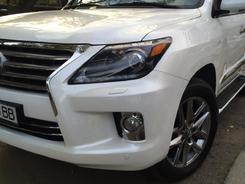 LED фары BLACK  Lexus LX 570 2012-2015 2шт.