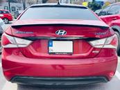 Спойлер ліп багажника Hyundai Sonata 2010-2014 АБС пластик, черний глянець