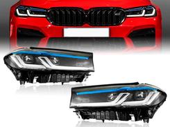 Фары стиль Laser LCI 2020+ рестайлинг для BMW G30 / G31 2016-2020 2шт. с заменой бампера на 20+