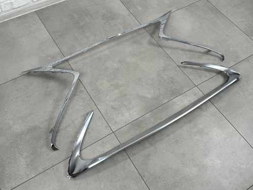 Хром окантування решітки Lexus ES 2015-2018 (верхня + нижня, 2шт)