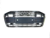 Решітка радіатора ПІД РАДАРИ Audi A6 C8 2018+ темно-сіра з хромом