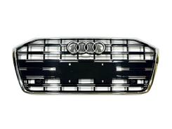Решітка радіатора Audi A6 C8 рестайлінг для 2018+ чорна з хромом