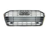 Решітка радіатора Audi A6 C8 2018+ темно-сіра з хромом