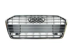 Решітка радіатора Audi A6 C8 2018+ темно-сіра з хромом