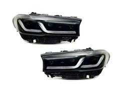Фары Shadow Line LED LCI 2020+ рестайлинг для BMW G30 / G31 2016-2020 2шт. с заменой бампера на 20+