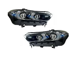 Фары Full LED LCI 2023+ рестайлинг взамен дорестайлинговых BMW X5 G05 X6 G06 2018-2022 2шт. с заменой бампера на 2023+