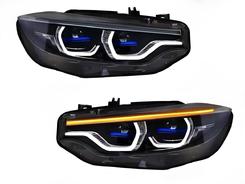 Фары в стиле LASER для BMW 4 series F32 F33 F36 F80 2014-2019 2шт. комплектные с блоками, АДАПТИВ КСЕНОН 9 PIN АПГРЕЙД В LED