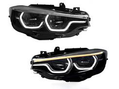 FULL LED фары LCI для BMW 4 series F32 F33 F36 F80 2014-2019 2шт. комплектные с блоками, АДАПТИВ КСЕНОН 9 PIN АПГРЕЙД В LED