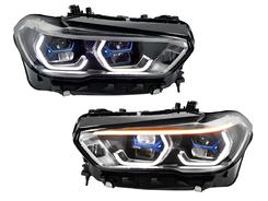 Фары в стиле Laser BMW X5 G05 F95 / X6 G06 F96 до рестайлинга 2018-2022 2шт. комплектные с блоками, АПГРЕЙД LED В LASER
