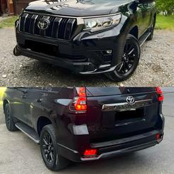 Обвіс ONYX BLACK Toyota Land Cruiser Prado 150 2018-2023 колір чорний 202, спідниця передня, задня, накладки птф