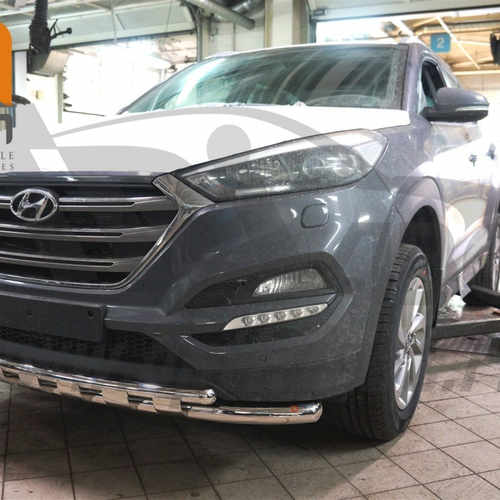 Захист переднього бампера Hyundai Tucson (2015-) (Shark) d60/42