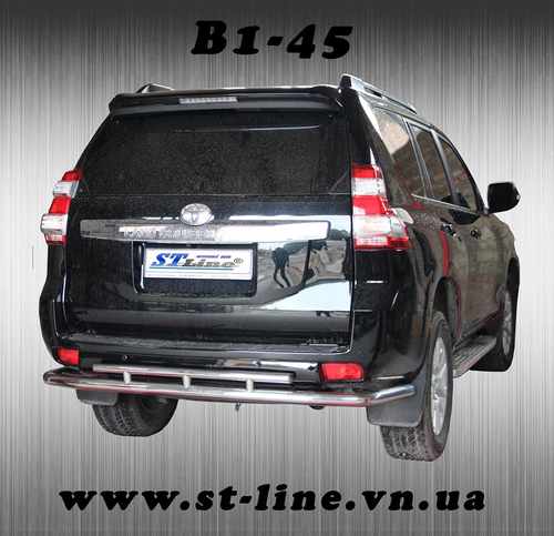 Захист заднього бампера подвійна для Toyota Land Cruiser 150 (2009-2013/2013+)