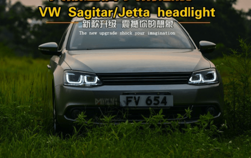 Передні світлодіодні фари DRL для VW Jetta MK 6 2011+ (UU стиль)