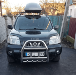 Кенгурятник високий з двома перемичками і грилем для Nissan X-Trail 2001-2006