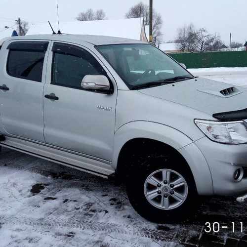 Захист переднього бампера подвійний для Toyota Hilux 2012-2015