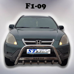 Кенгурятник з написом D60 для HONDA CR-V 2002-2007 (WT004)