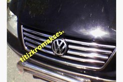 Хром накладки для VW Sharan передня решітка 2000-2006 нерж Carmos (Туреччина)