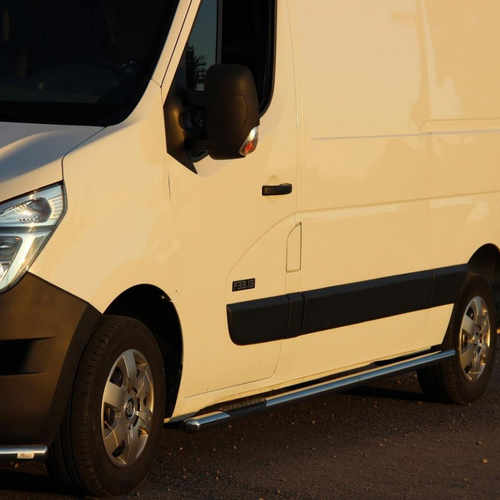 Пороги труба нерж. для Renault Master 2010- /сер.база /Ø60 (NISSAN NV400 2010+, Opel Movano-2010)