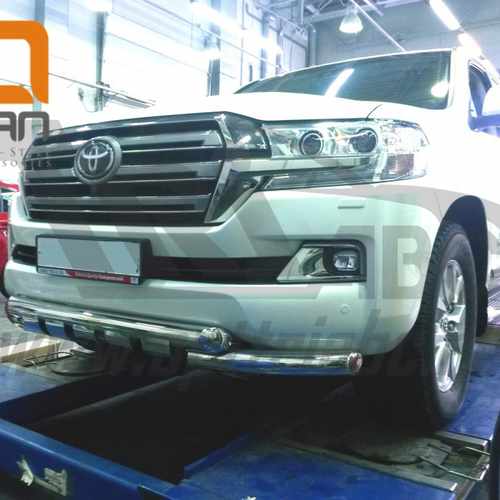 Захист переднього бампера Toyota Land Cruiser (Тойота Ленд Круізер) 200 2015+ (Shark) d 70