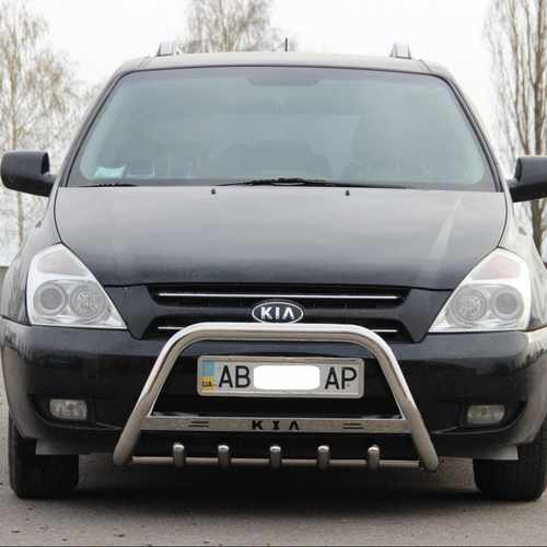 Кенгурятник з написом і грилем D60 для Kia Carnival (WT004)