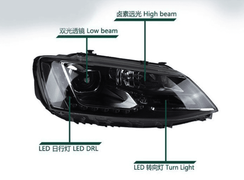 Передні світлодіодні фари DRL для VW Jetta MK 6 2011+ (SY)
