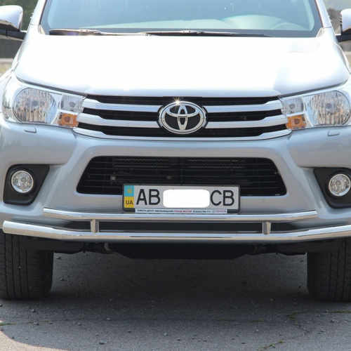 Передій захист подвійний для Toyota Hilux 2015+