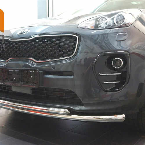 Захист переднього бампера (подвійний) d60/42 для KIA Sportage 2016-2018