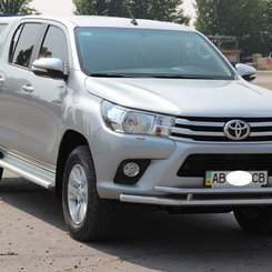 Передняя защита двойная для Toyota Hilux 2015+