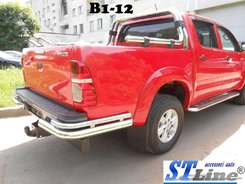 Захист заднього бампера кути подвійні для Toyota Hilux II 4D 2005-2015