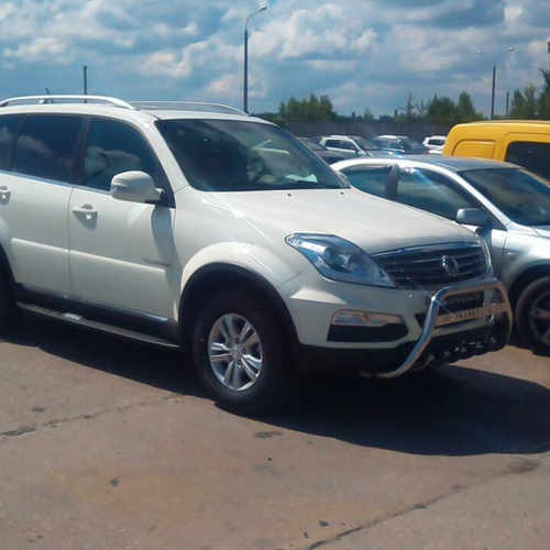 Кенгурятник з написом і грилем D51 для Ssang Yong Rexton 2012+ (WT004)